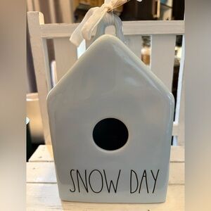 Rae Dunn Snow Day White Ceramic Birdhouse